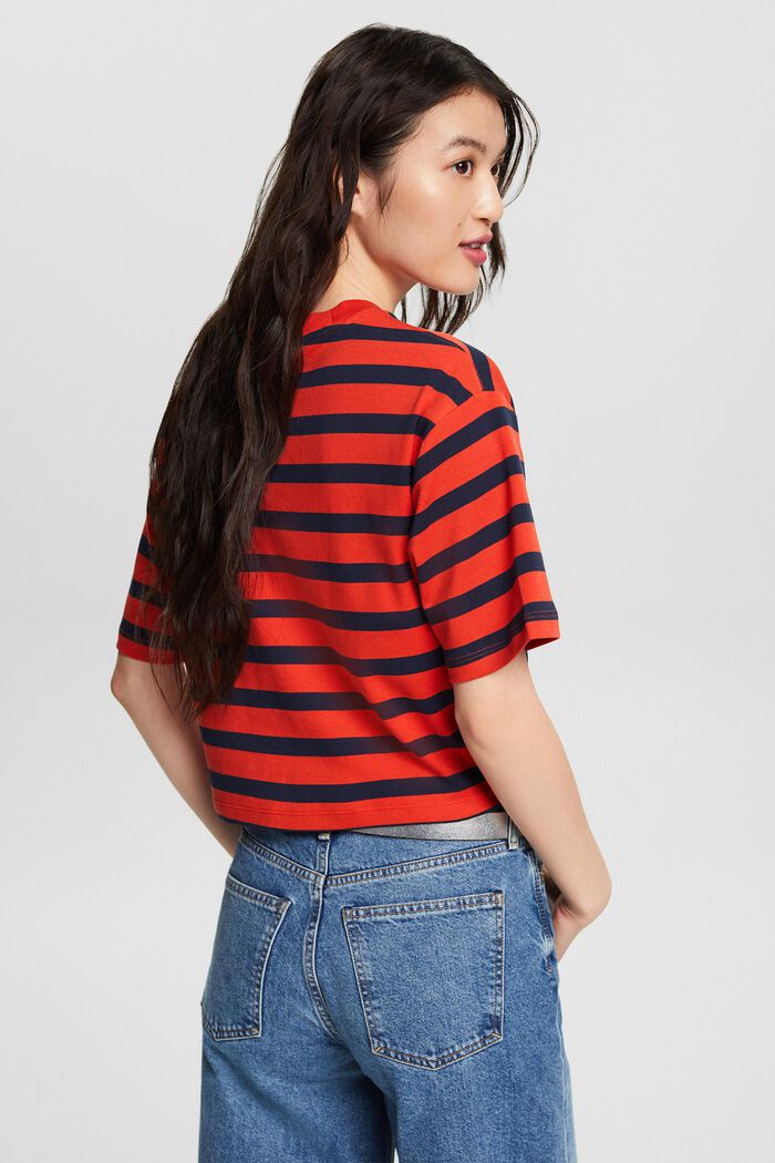 Striped Twisted T-Shirt, BRIGHT ORANGE, detail image number 2