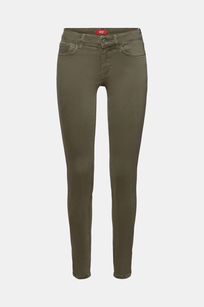 Skinny mid-rise trousers, KHAKI GREEN, detail image number 6