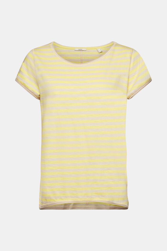 Striped roll edge t-shirt, LIGHT TAUPE, detail image number 6