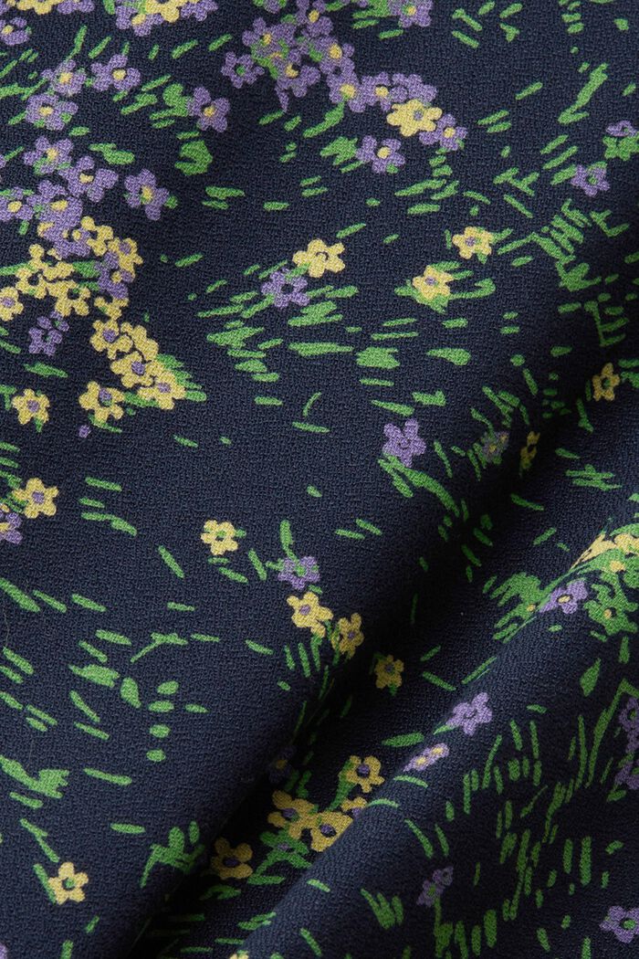 Cotton blouse with floral print, NAVY, detail image number 5