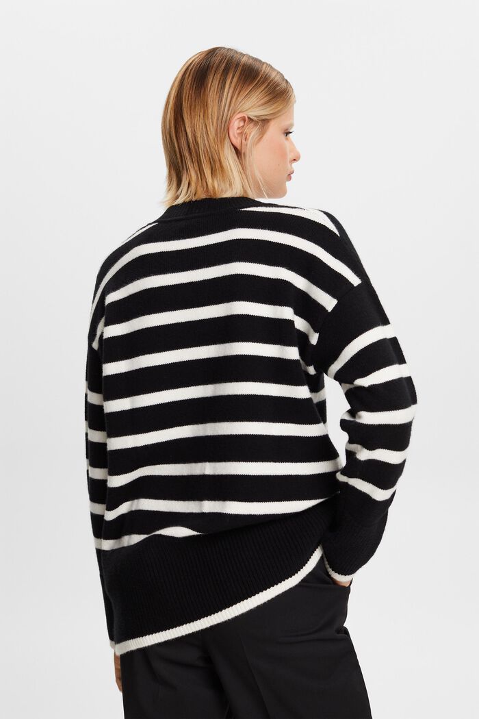 Long-Sleeve V-Neck Sweater, BLACK COLORWAY, detail image number 4