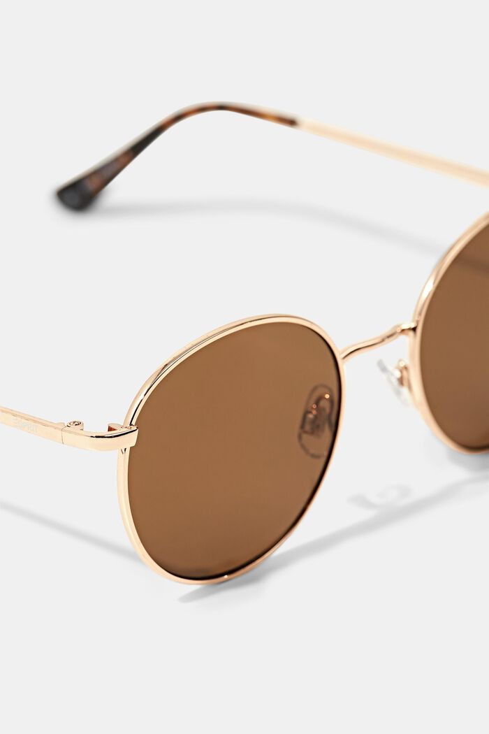 Sunglasses with metal frames, BROWN, detail image number 1