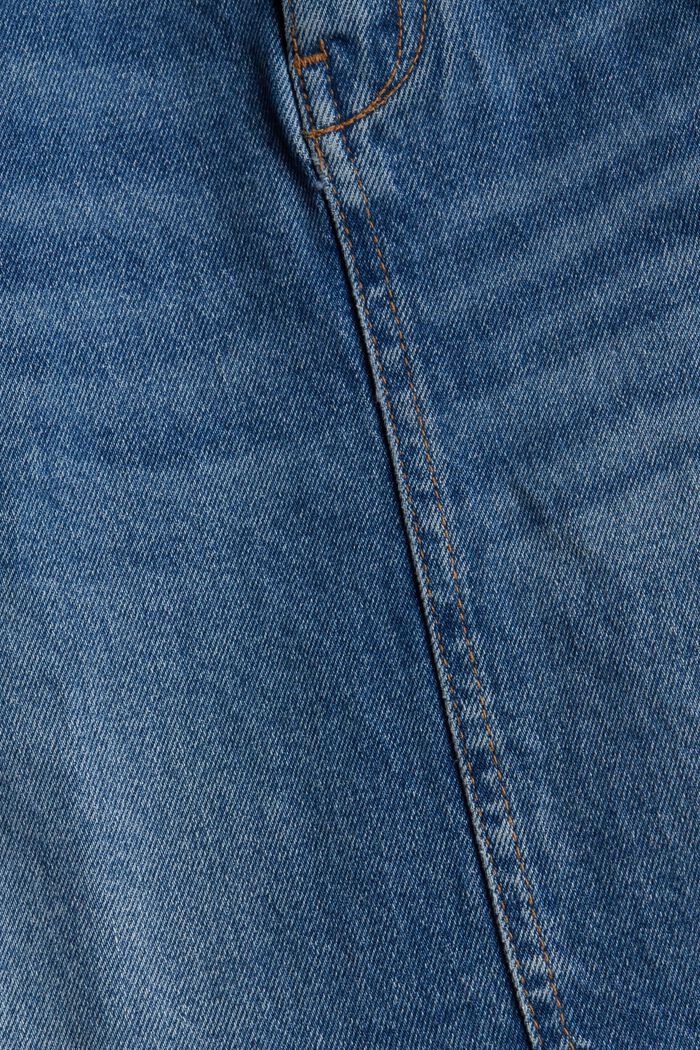 Denim skirt with organic cotton, BLUE MEDIUM WASHED, detail image number 4