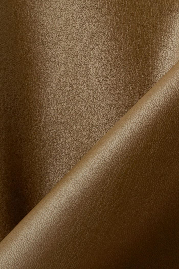 Faux leather trousers, DARK KHAKI, detail image number 5