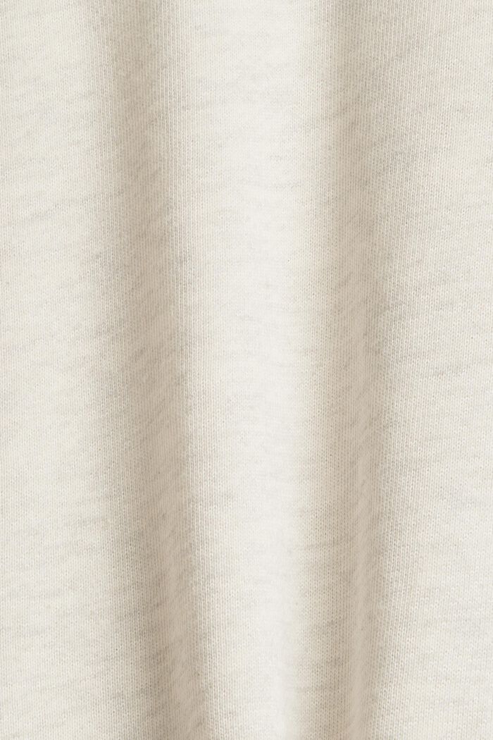 Short-sleeved hoodie in blended cotton, PASTEL GREY, detail image number 4