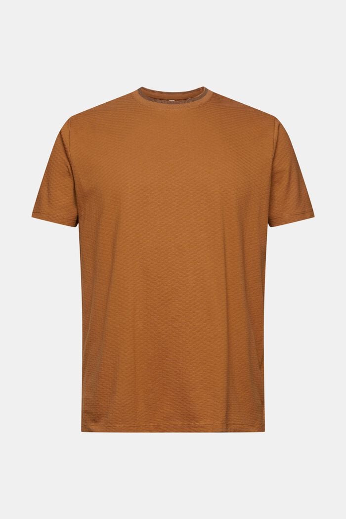 Made of recycled material: textured jersey T-shirt, TOFFEE, overview