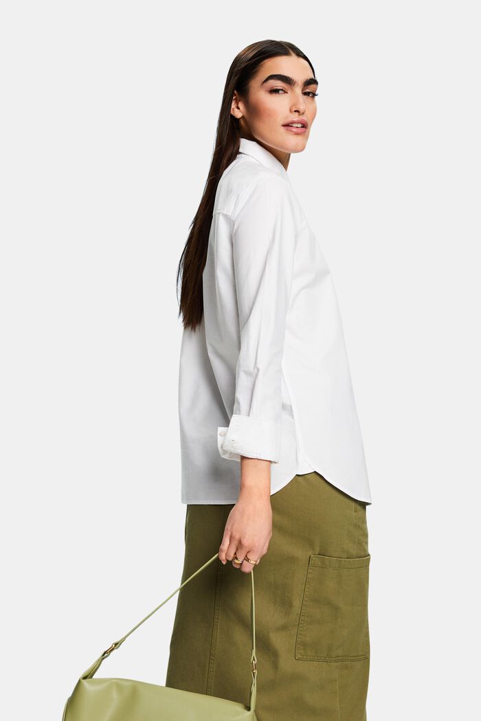 Oxford Shirt Blouse, WHITE, detail image number 2