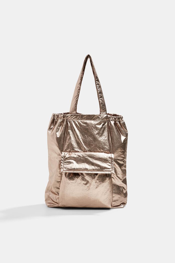 Bag in a metallic look, made of recycled material
