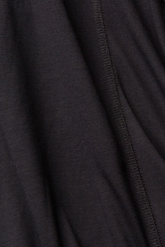 Hooded long-sleeved top, LENZING™ ECOVERO™, BLACK, detail image number 1