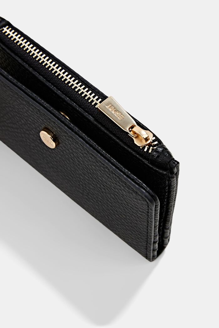 Vegan: small faux leather wallet, BLACK, detail image number 1