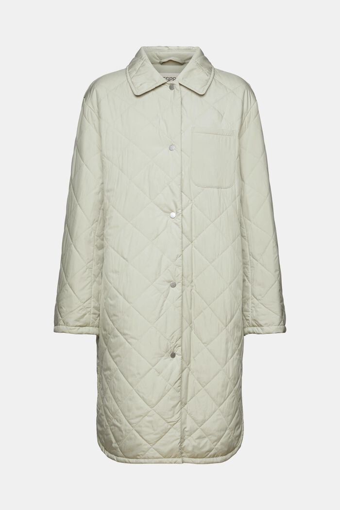 Ultra-lightweight quilted coat, DUSTY GREEN, detail image number 6