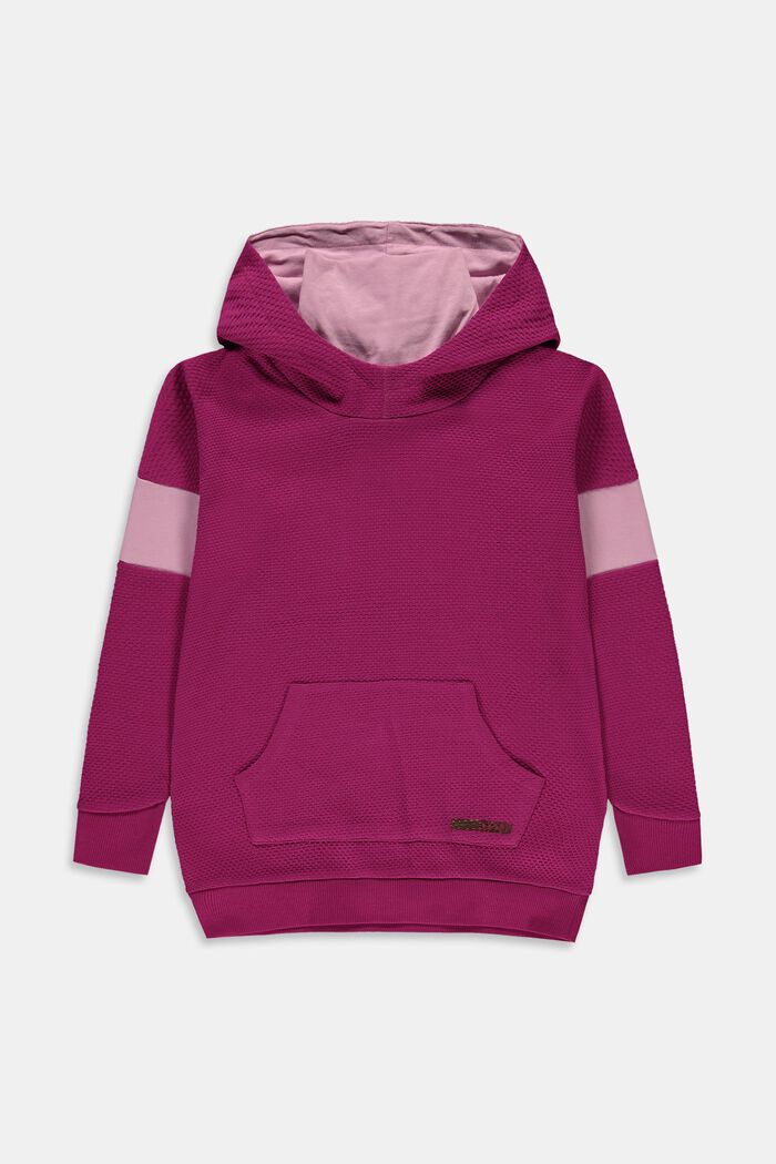Cotton blend hoodie, BERRY PURPLE, detail image number 0