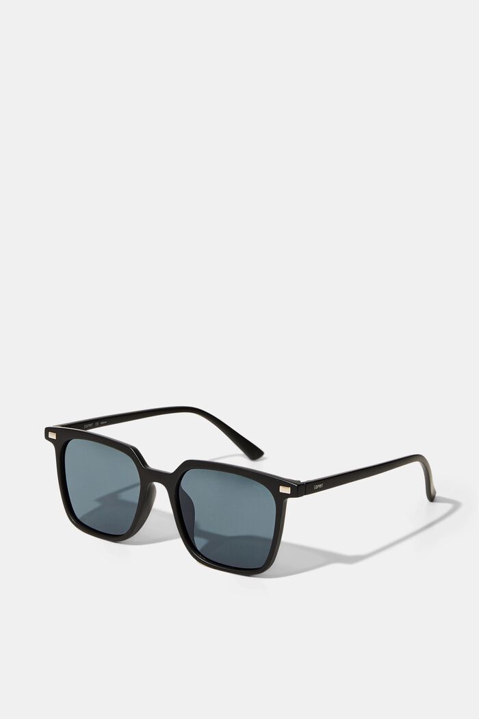 Square sunglasses with plastic frames, BLACK, overview