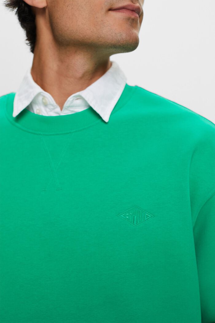 Sweatshirt with logo stitching, GREEN, detail image number 2