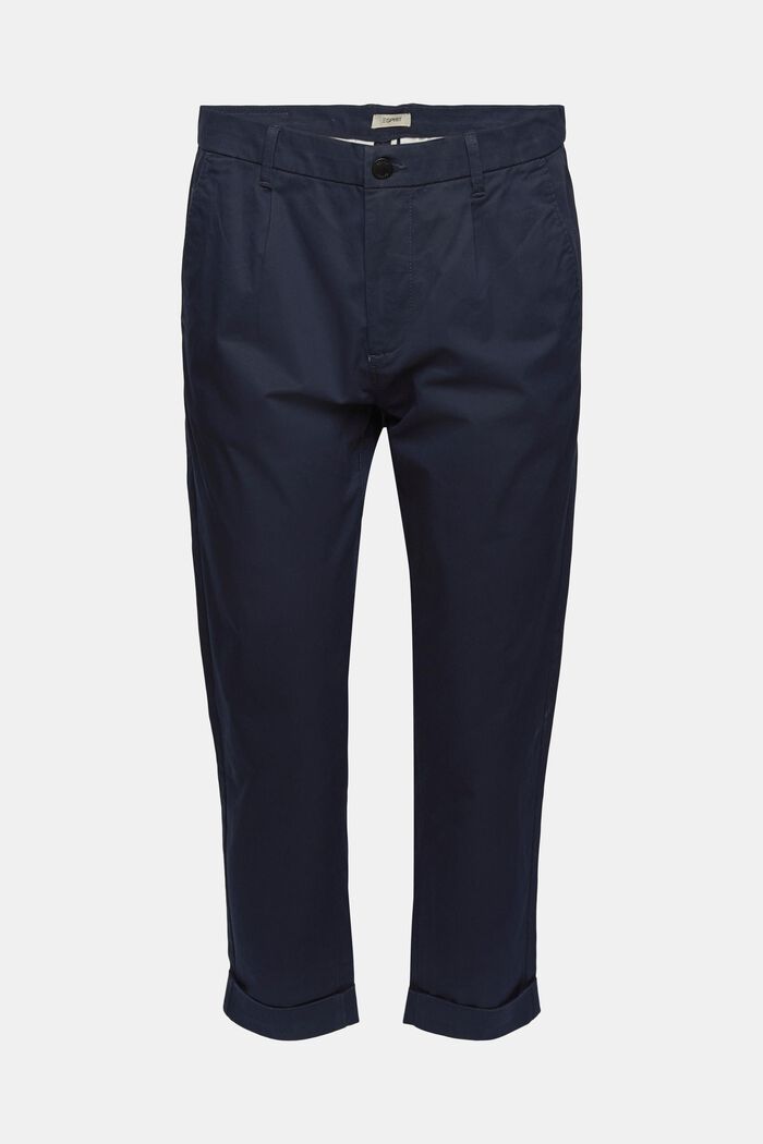 Cropped chinos in organic cotton, NAVY, detail image number 6