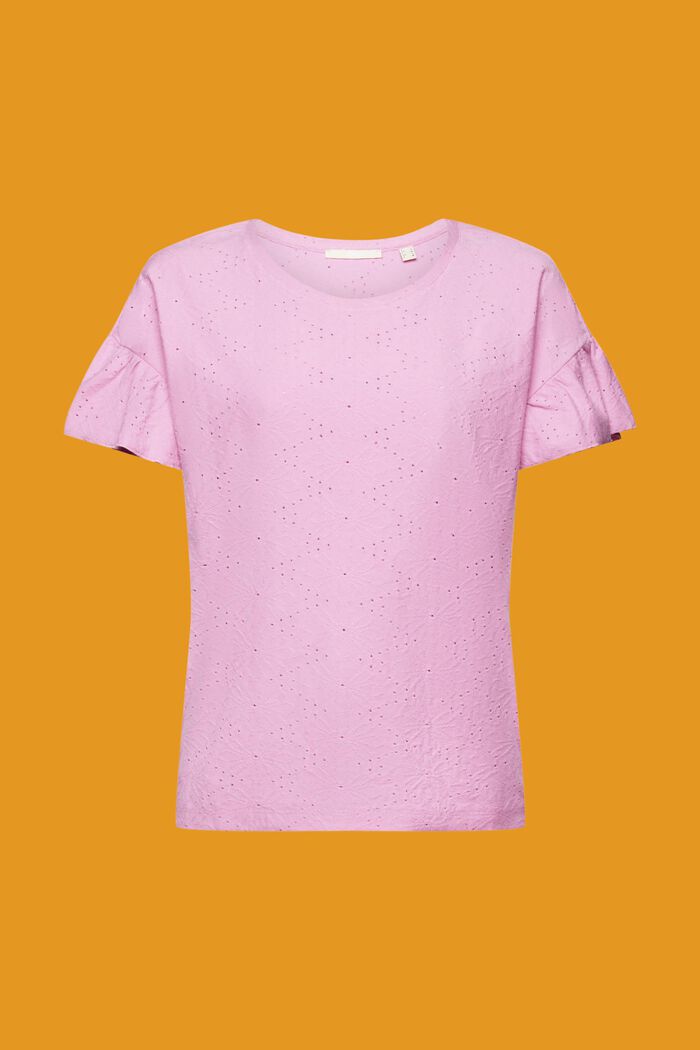 T-shirt with a structured pattern, LILAC, detail image number 6