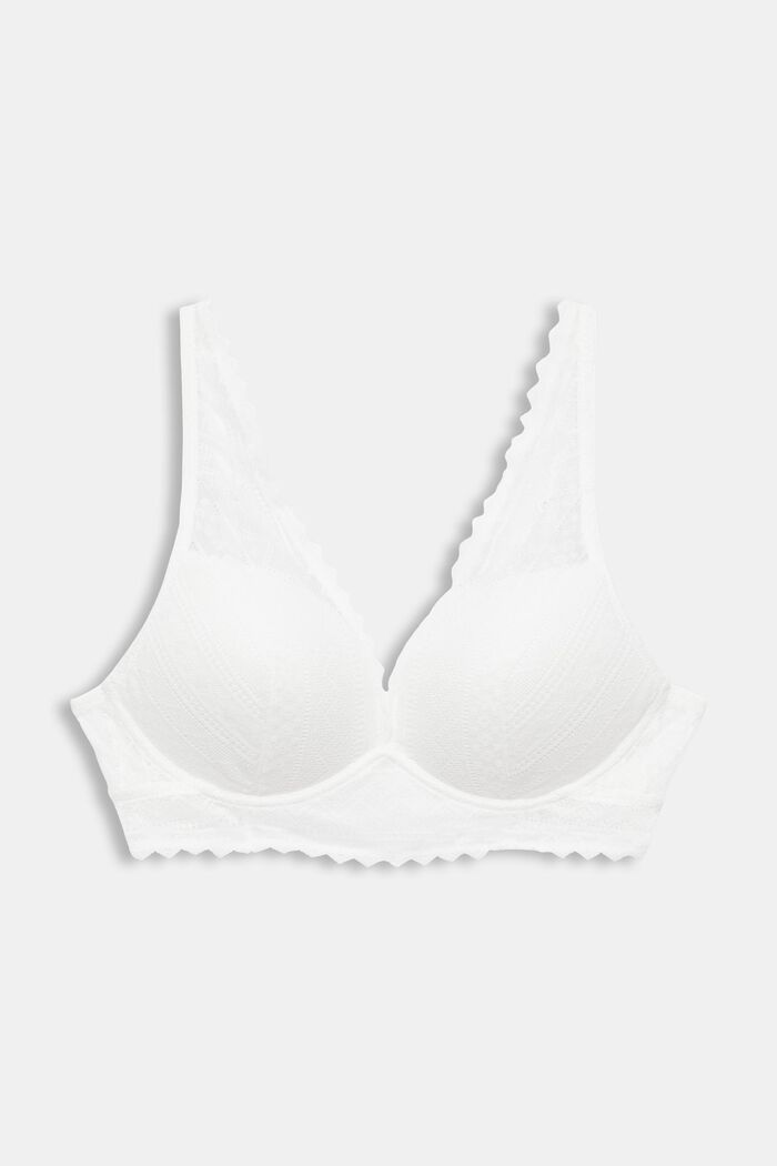 Push-Up Graphic Lace Bra, OFF WHITE, detail image number 4