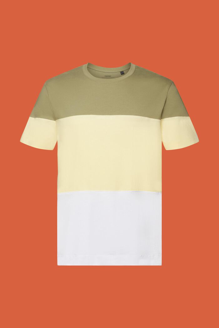 Colorblock t-shirt, 100% cotton, LIGHT KHAKI, detail image number 5