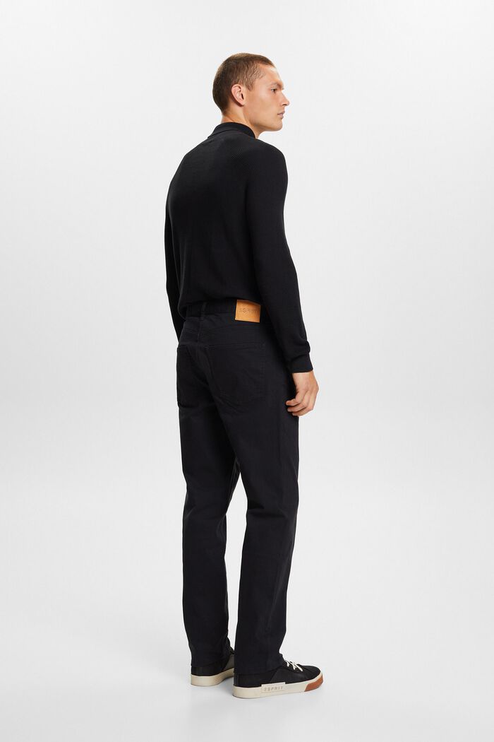 Classic Straight Pants, BLACK, detail image number 3