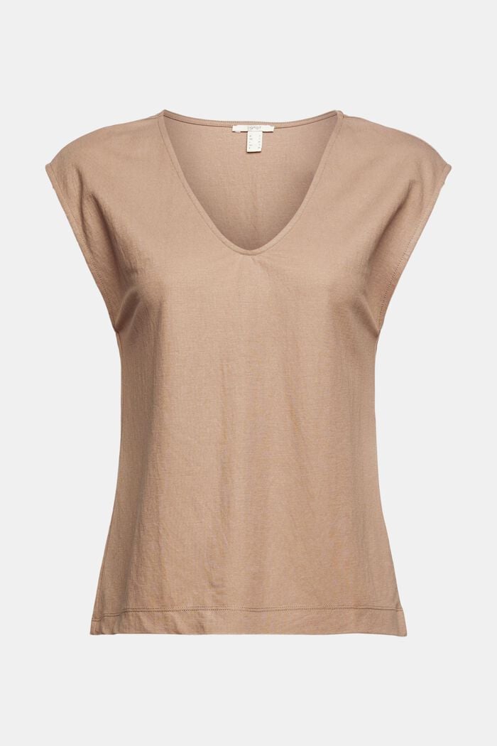 V-neck T-shirt, TAUPE, overview