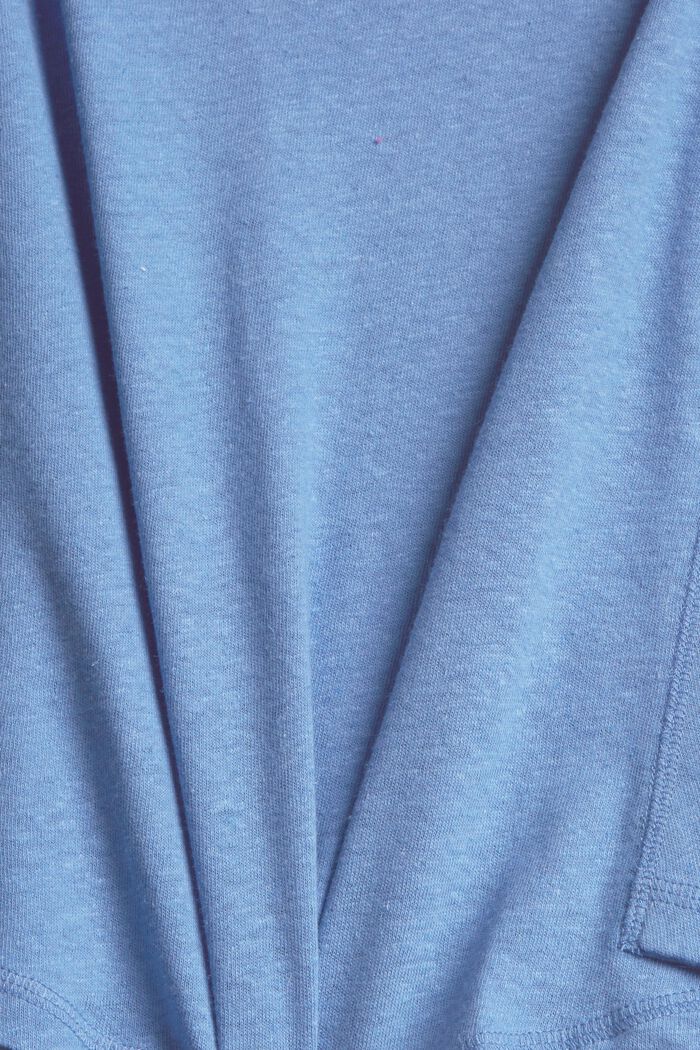 With linen: V-neck sleeveless top, LIGHT BLUE LAVENDER, detail image number 4