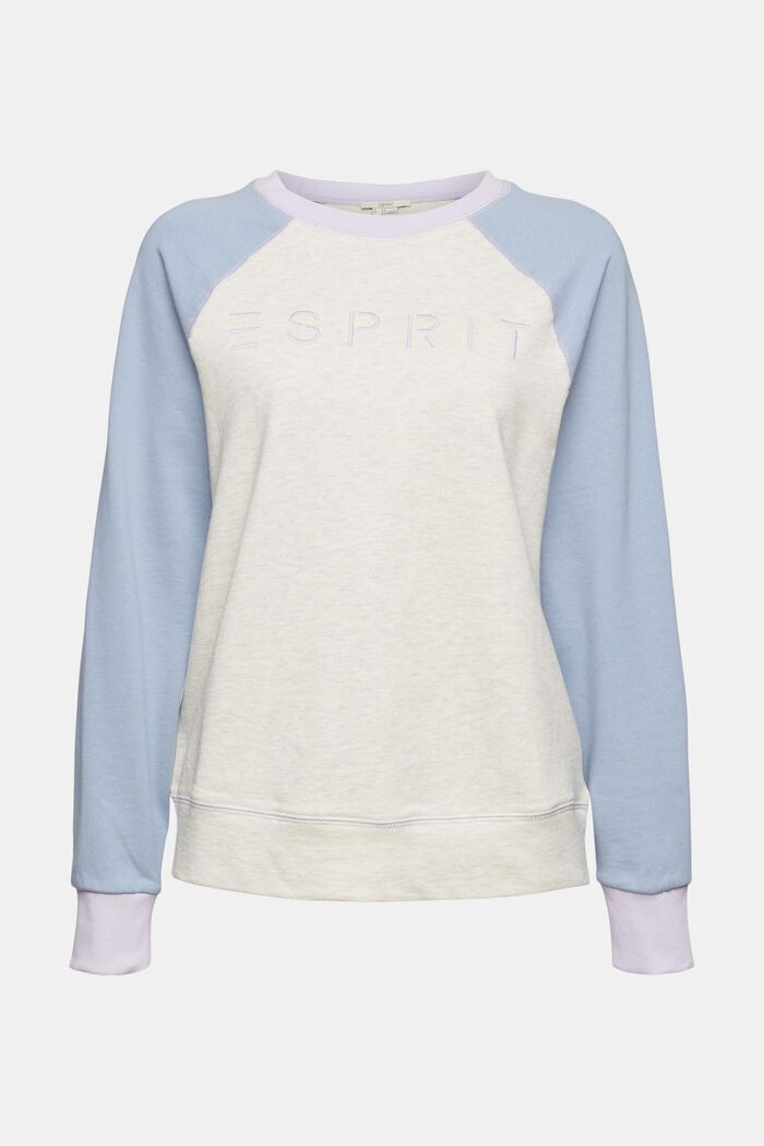 Multi-coloured sweatshirt with a logo, PASTEL GREY, detail image number 6