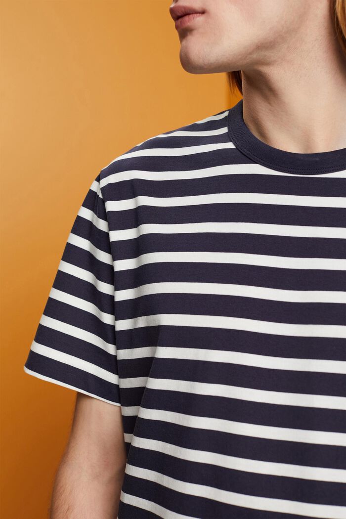 Striped sustainable cotton t-shirt, NAVY, detail image number 2