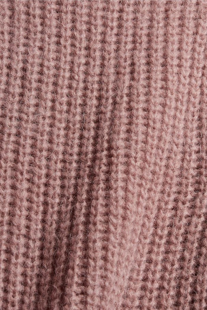 With alpaca: textured jumper, OLD PINK, detail image number 4
