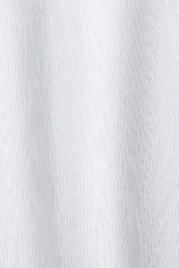 Cotton Jersey Longsleeve Top, WHITE, detail image number 5