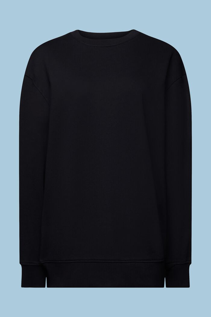 Oversized Print Sweatshirt, BLACK, detail image number 7