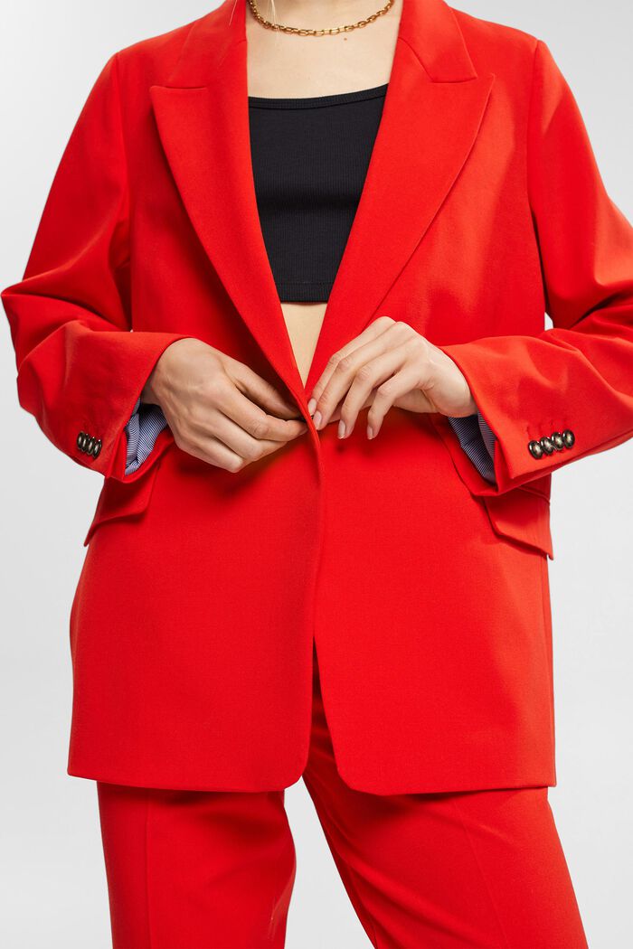 One-button blazer, RED, detail image number 0