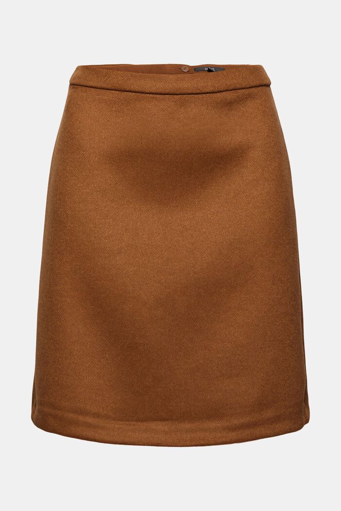 Wool blend: A-line mini skirt, TOFFEE, detail image number 7