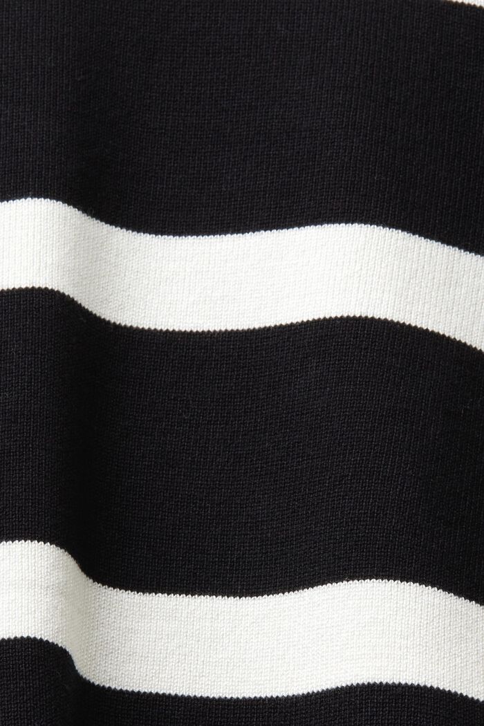Striped Crewneck Sweater, NEW BLACK, detail image number 5