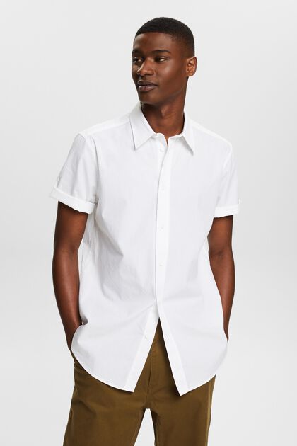 Cotton Poplin Short-Sleeve Shirt