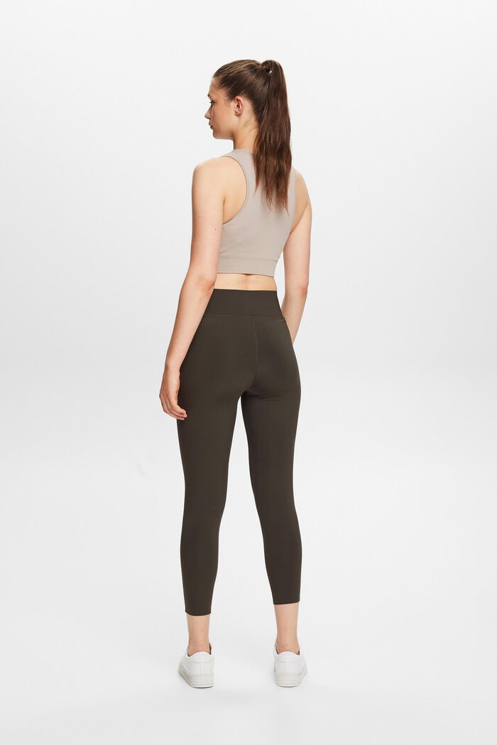 Recycled: Active leggings with E-DRY, DARK KHAKI, detail image number 3