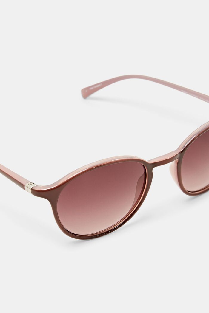 Unisex Round Gradient Sunglasses, BROWN, detail image number 2