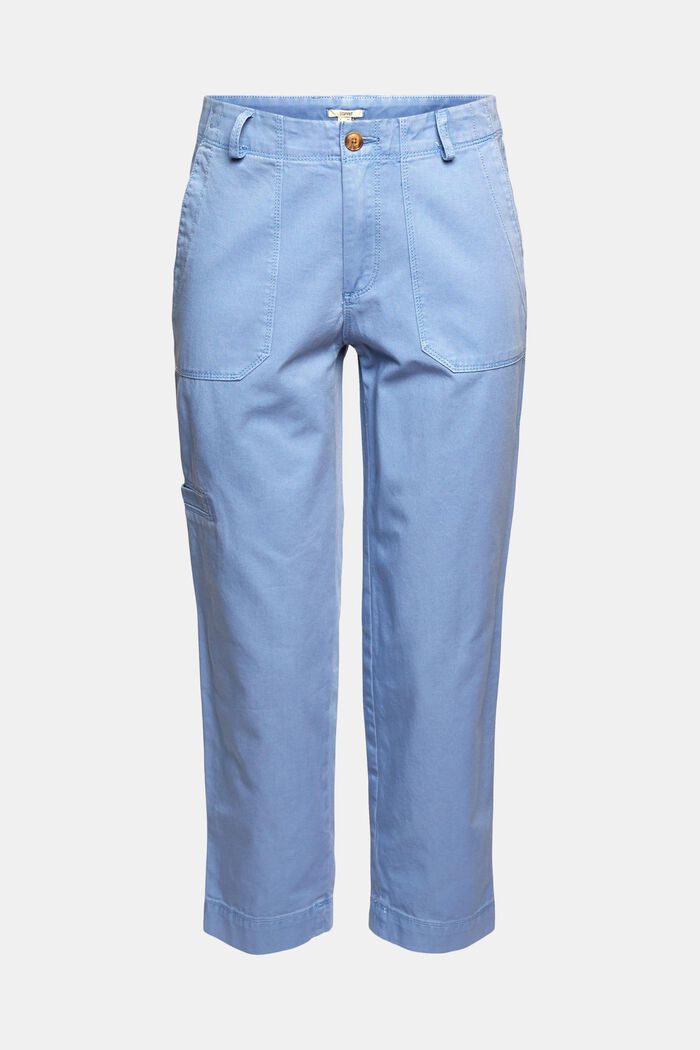 Cargo-style cotton trousers, LIGHT BLUE LAVENDER, overview