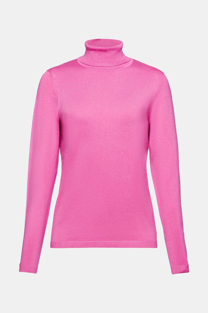 Long-Sleeve Turtleneck Sweater, PINK FUCHSIA, detail image number 6