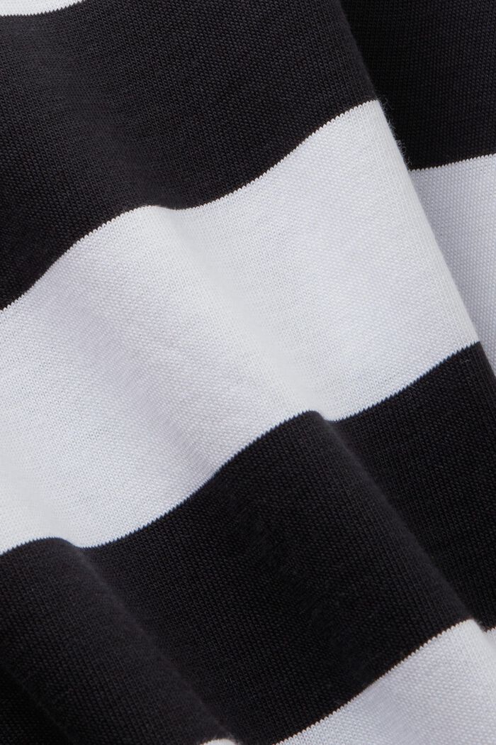 Striped Cotton Jersey Top, BLACK, detail image number 5