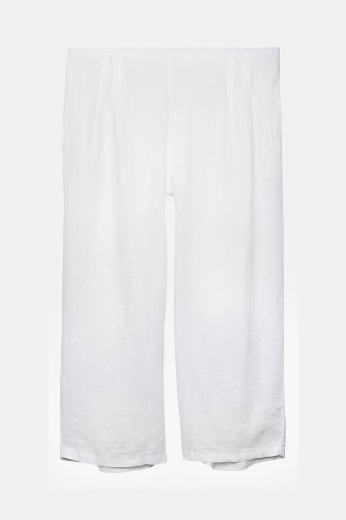 CURVY culottes made of 100% linen, WHITE, detail image number 7