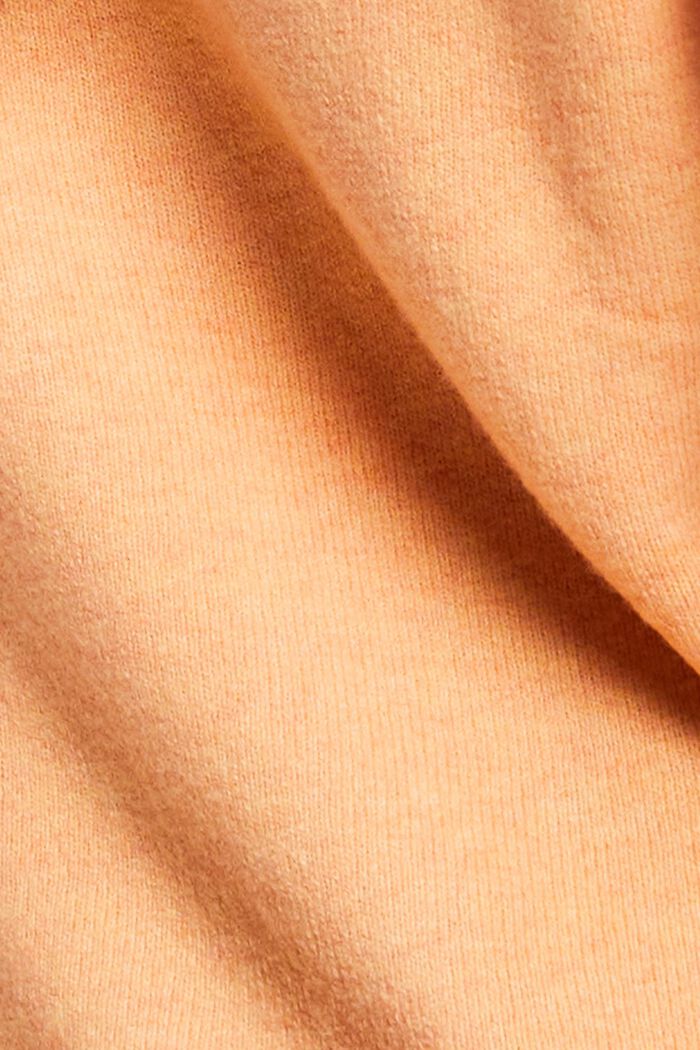 Wool Blend V-Neck Sweater, PEACH, detail image number 4