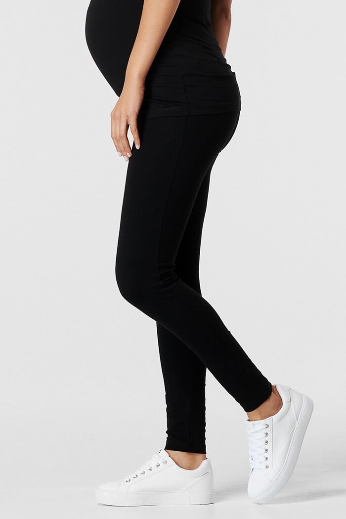 Leggings with an over-bump waistband, BLACK, detail image number 2