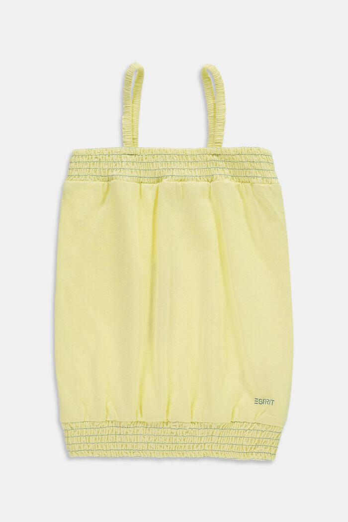 Top with smocked cuffs, LIME YELLOW, detail image number 0