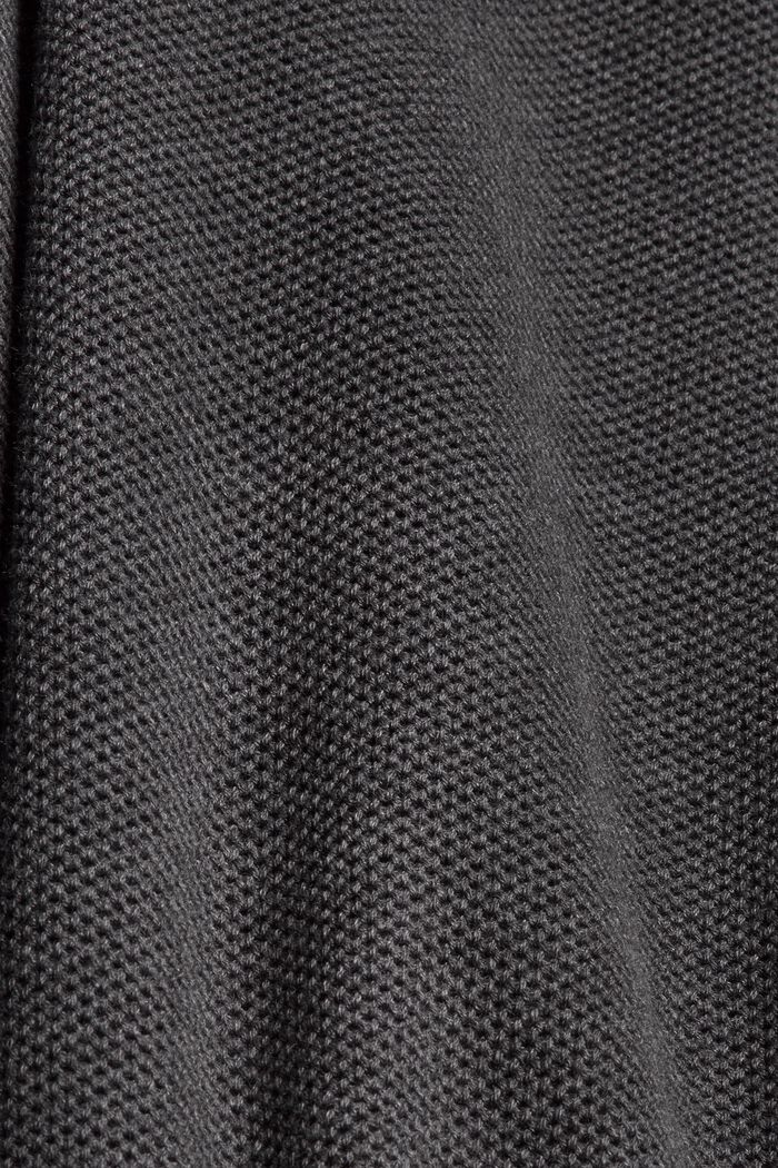 Textured jumper made of 100% organic cotton, DARK GREY, detail image number 4
