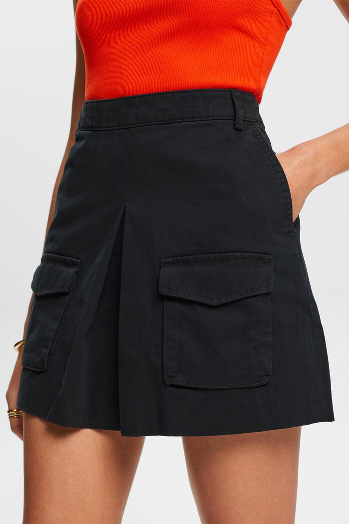 Box Pleat Mini Skirt, BLACK, detail image number 3