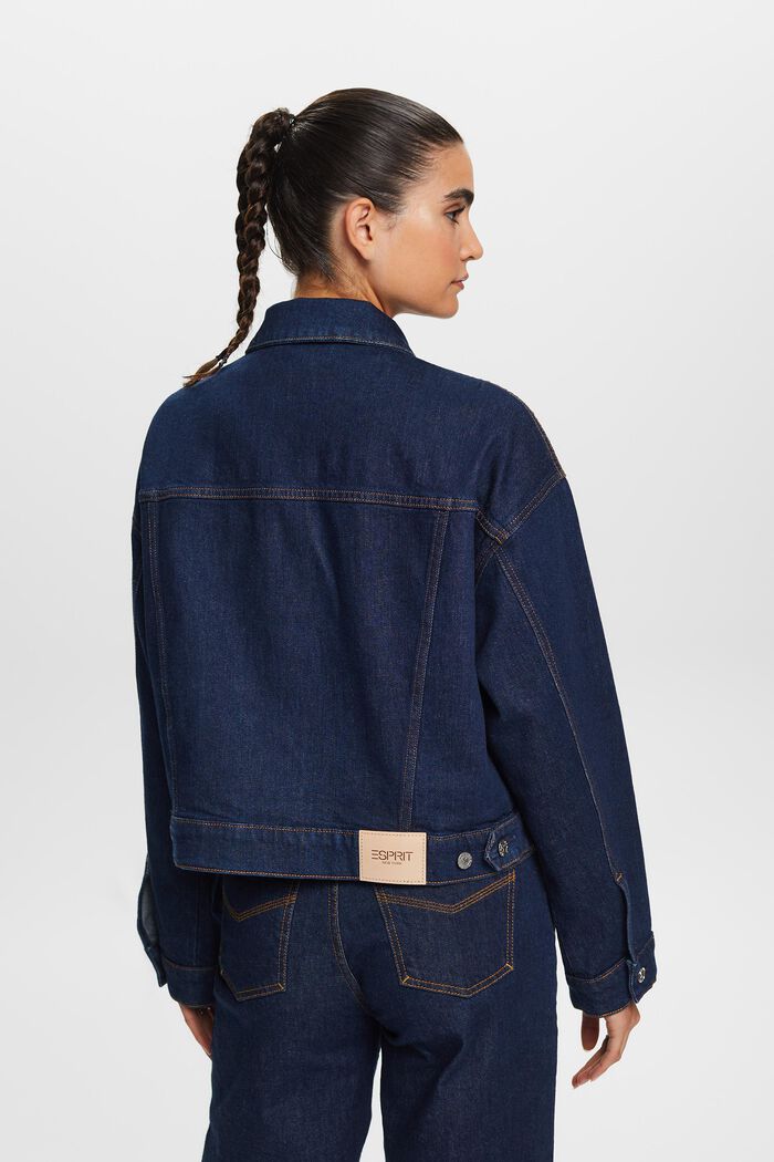 Premium jeans trucker jacket, BLUE RINSE, detail image number 3