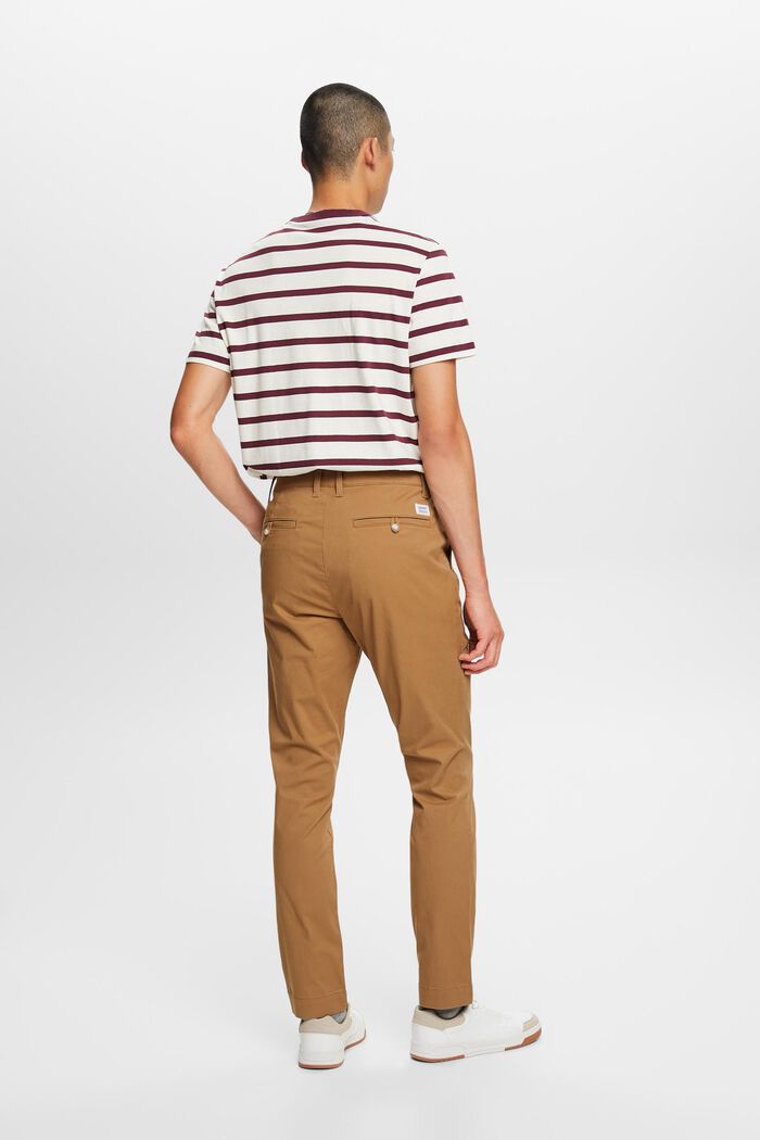 Cotton-Twill Slim Chinos, CAMEL, detail image number 3