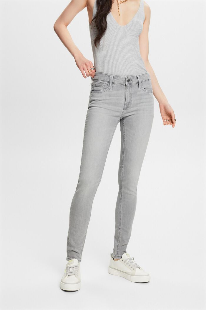 Mid Skinny Jeans, GREY LIGHT WASHED, detail image number 0