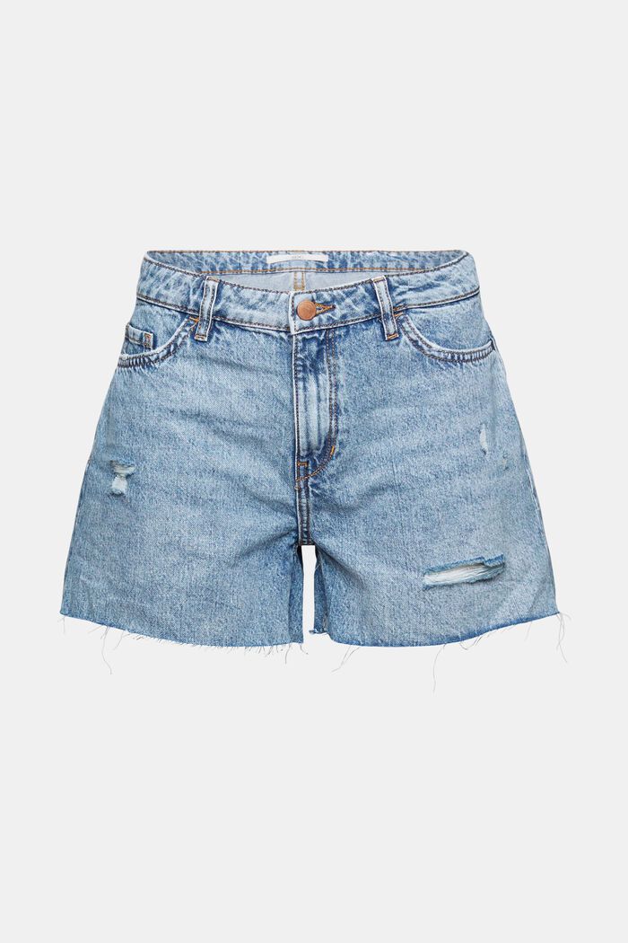 Vintage-style denim shorts, 100% cotton