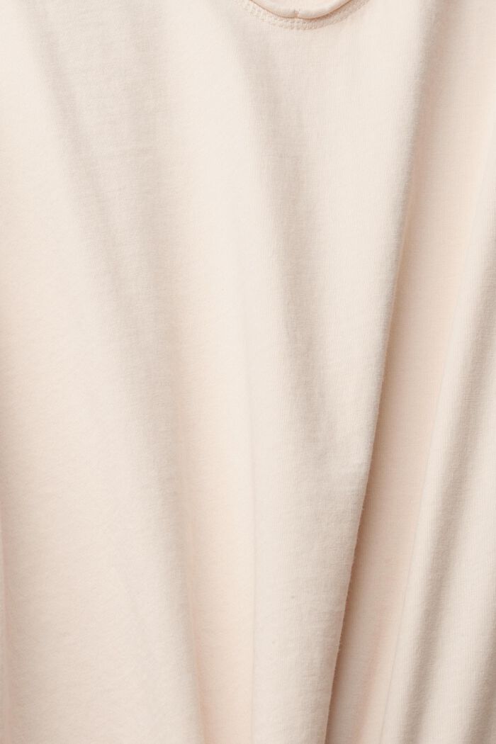 T-shirt with broderie anglaise sleeves, NUDE, detail image number 4